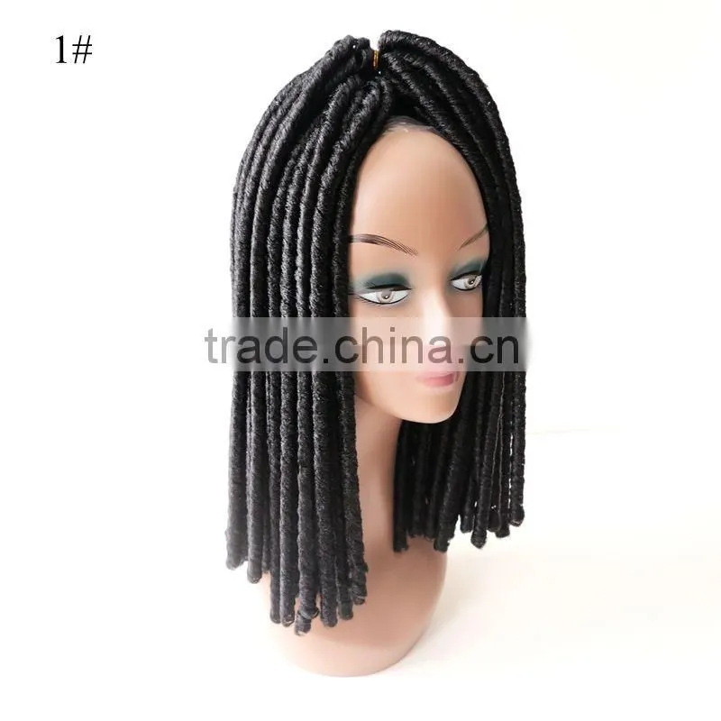 Wholesale 8 Colors Optional 110g 18" Crochet Twist Braids Ebony Synthetic Braiding Hair Soft Dreadlocks Hair Extensions
