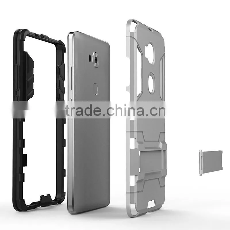 Hybrid Kickstand TPU PC Armor Case Iron Man Cellphone Case For Huawei P8 P8 Lite
