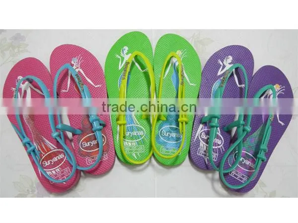 Wholesale pvc outsole silk screen new design ladies slippers