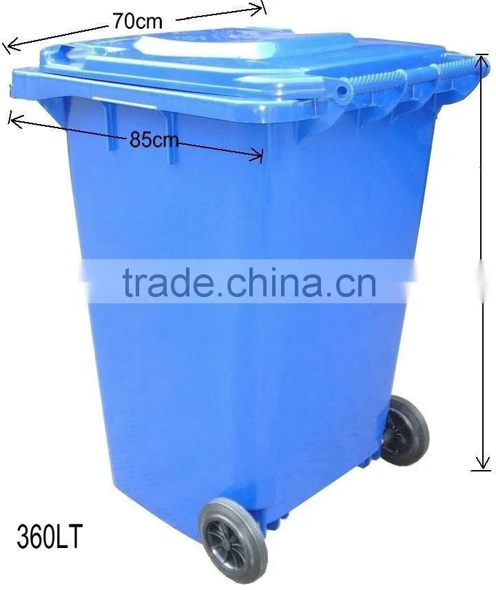 BT360 360liter 96Gal large industrial medical trash can for outdoor