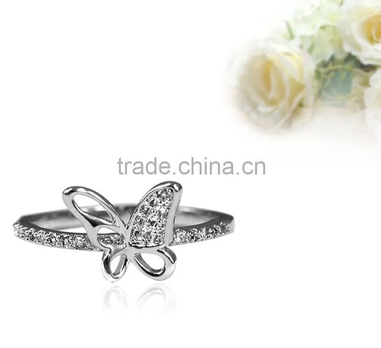 2016 Women's Fashion Brass Ring with Shiny CZ jewelry