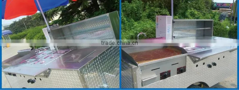 CE ISO UL EEC hot dog cart pushed hot dog cart tricyle hot dog cart
