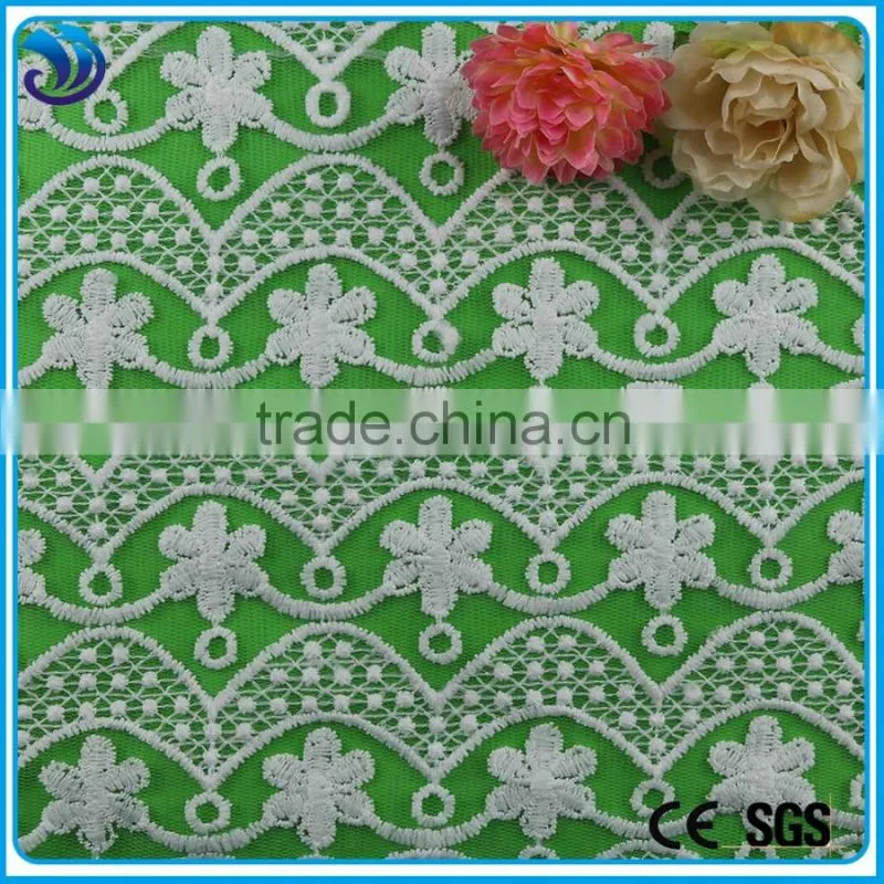 floral embroidery fabric polyester material net nylon mesh embroidery fabric