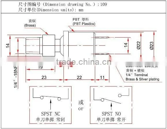 refrigerant pressure switch