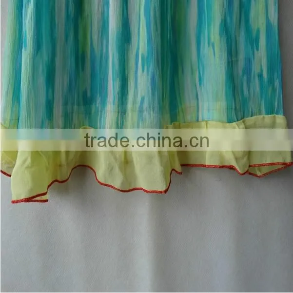 2015 newest style fashion 100% pure minion silk dress for children
