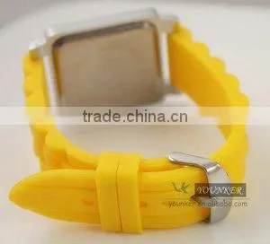 Silicone Rhinestone Sport Watch , Unisex Silicone Stainless steel Watch(Japan Movt Wateproof)
