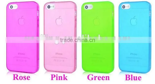 Colorful Clear TPU Case for iPhone 4/4s/5/5s &Samsung S3 S4 S5