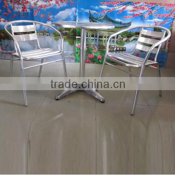 Cheap table chairs aluminum outdoor dinning restaurant set YC002 YT2