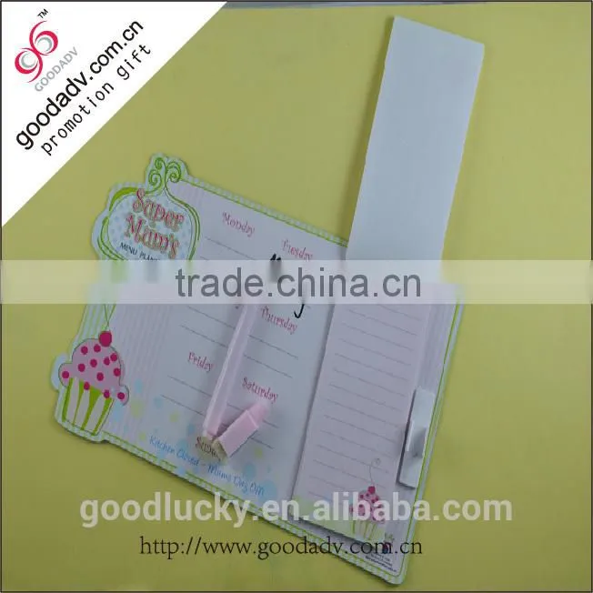 custom cheap small size pocket stand pen with notepad