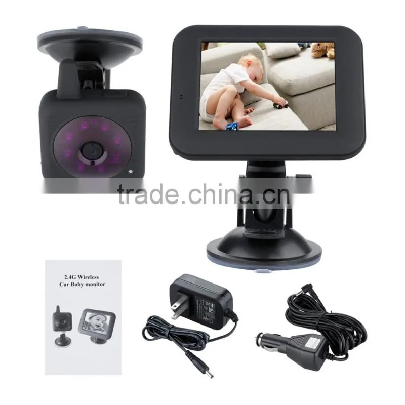3.5 inch LCD Rechargable Battery 2.4GHz 30m Wireless Range Digital Color Video Baby Monitor IR Night version Security Camera