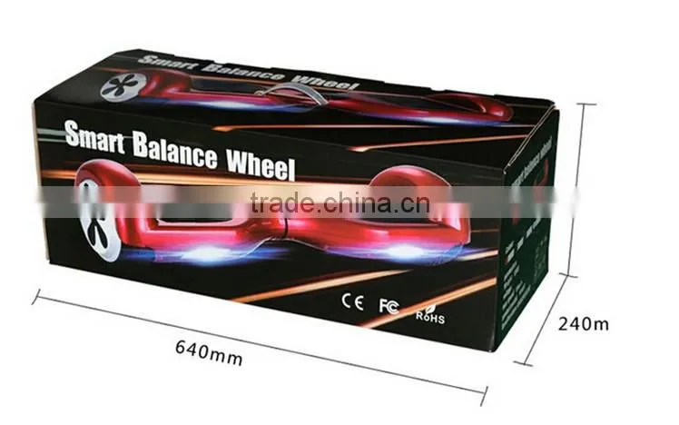 Latest hoverboard 1 year warranty 2016 rechargeable electric skateboard with handle bar