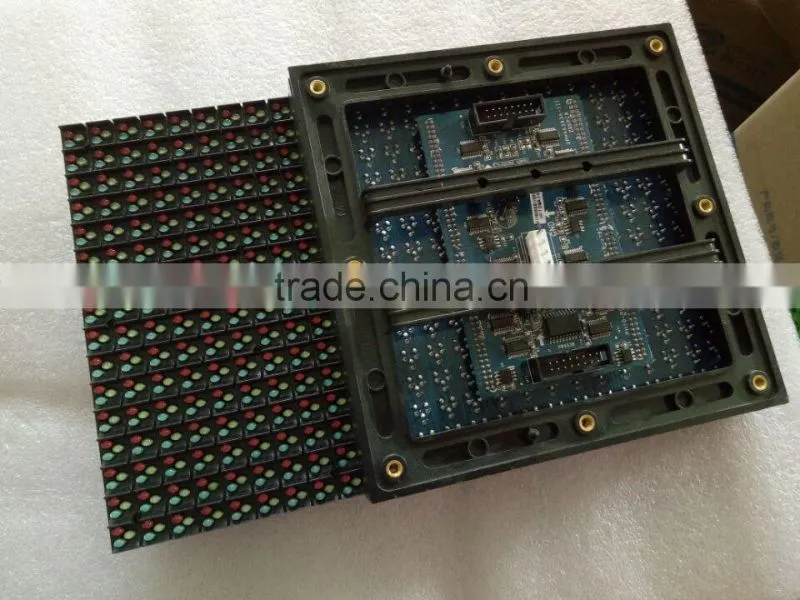 p10 outdoor single color led display module design and led display board,red green blue color led display module