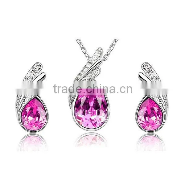 crystal beautiful wholesale jewelry set, bridal jewelry set