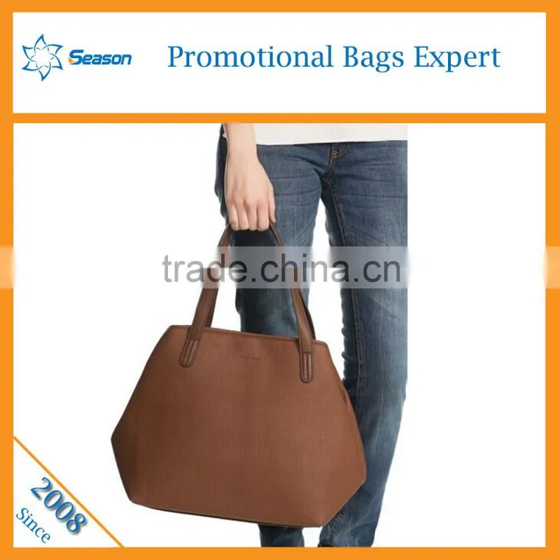 Simple women Pu tote bag for shopping wholesale handbag china