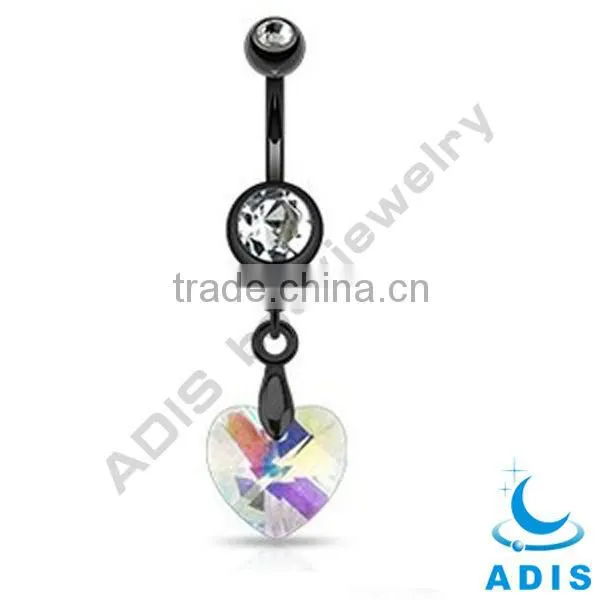 aquamarine zircon stone in body piercing jewelry