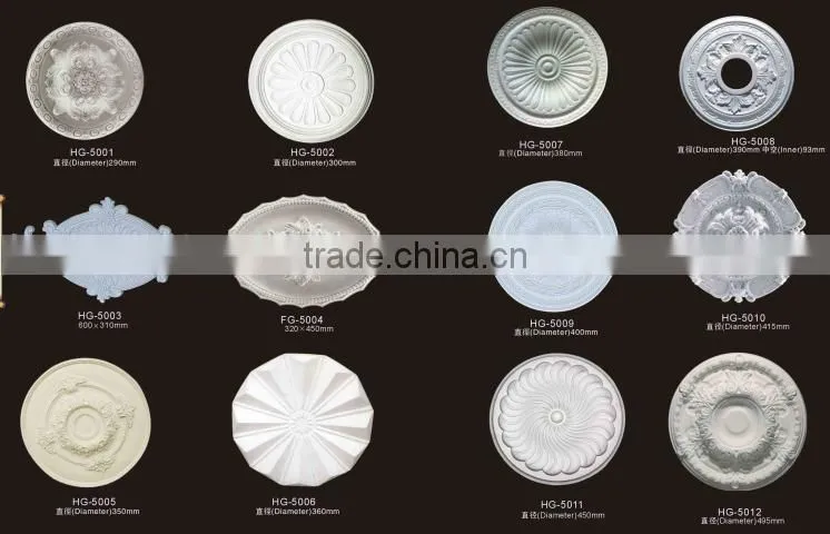 HG5072 Ceiling design/ Bedroom or living room decorative/ European-style PU Ceiling mouldings / lamp holders