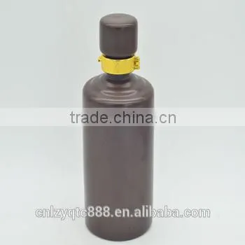 500ml black ceramic bottle with ceramic screw cap