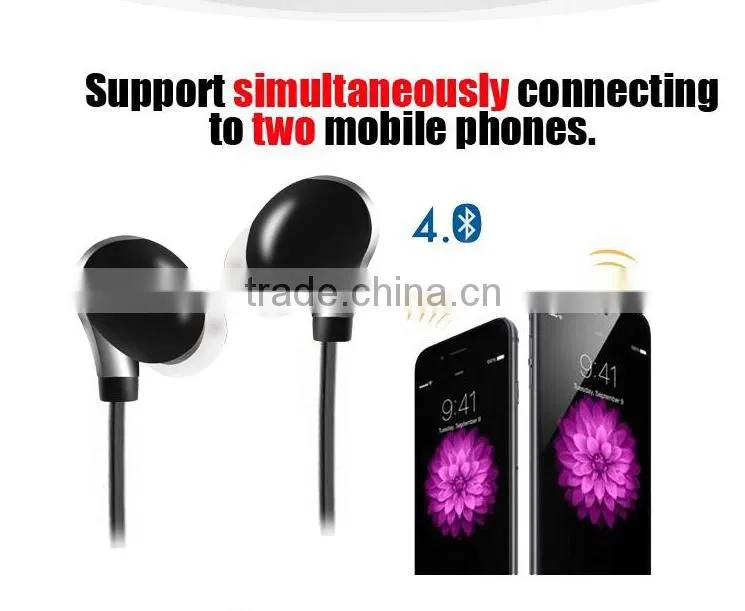 2016 Best Headset S360 Wireless Stereo Bluetooth V4.0 Headphones Handsfree Sports Earphone for Android