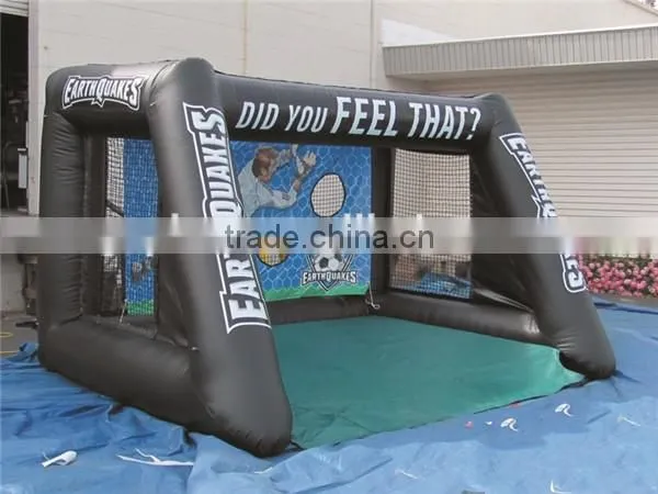 giant cube inflatable soccer shooting,inflatable soccer dart game for outdoor play