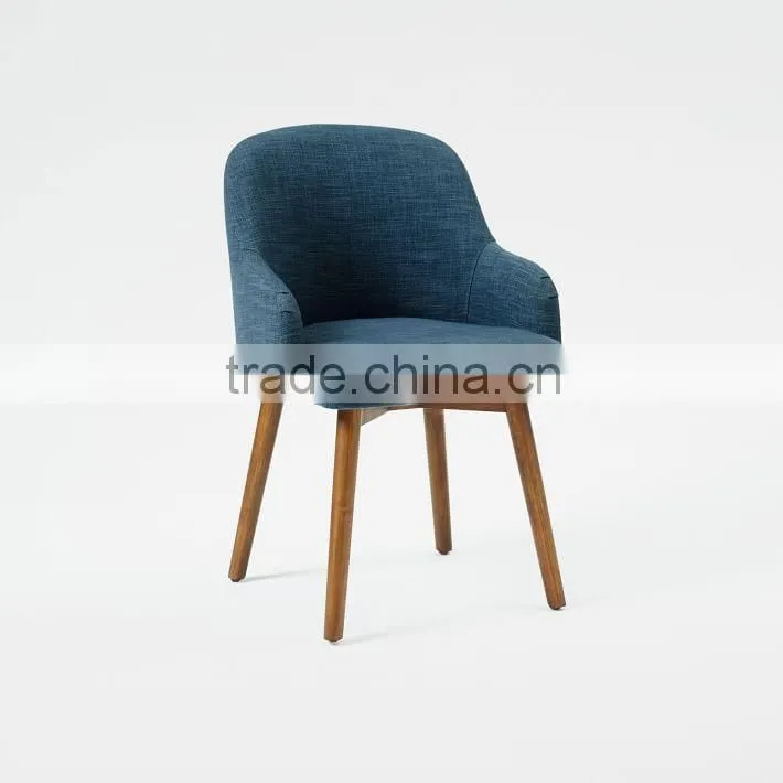 DC-4095 fabric and solid wood leg dining chair