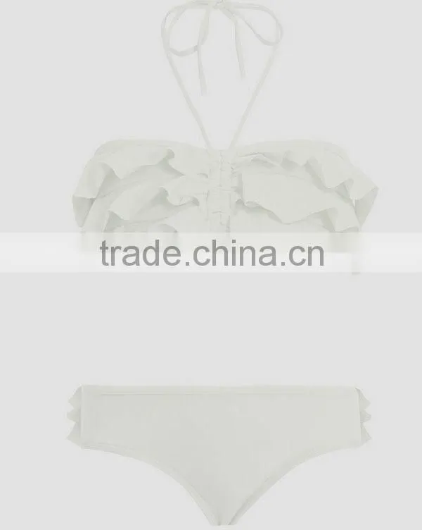 Latest fashion ruffles sexy kids bikini with various colours