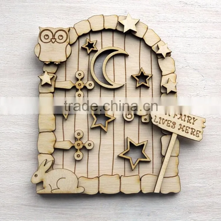 Wood craved craft and small template