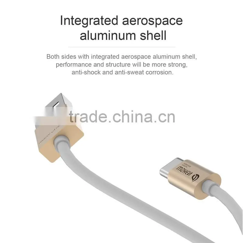 Original Wsken Rich Color Aluminum Shell Not Fade Type C Metal Data Cable Charger Cable For Type-C 3.0