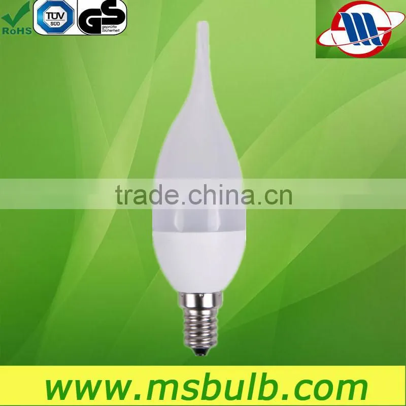 flame candle light plastic candle light e14 4w factory near ningbo