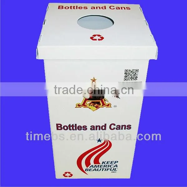 Collapsible corrugated plastic bins