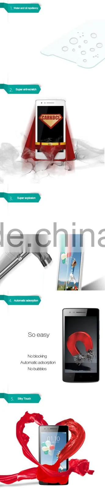Alibaba germany Premium 0.3mm 9h Tempered Glass Film Screen Protector for OPPO find7 X9007 X9077