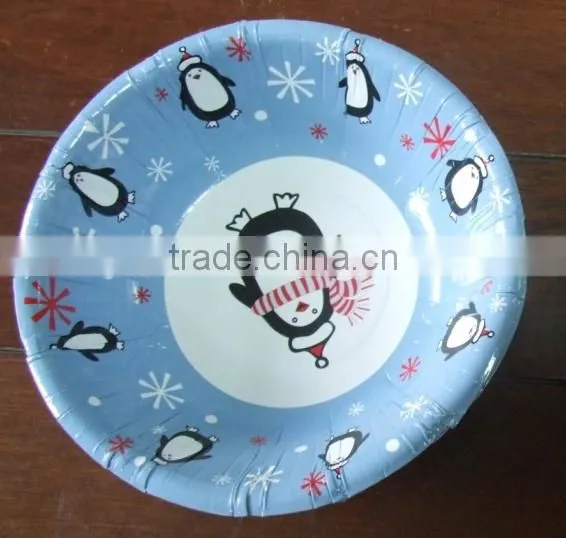 7" disposable logo printing rice paper water bowlrice paper water bowl