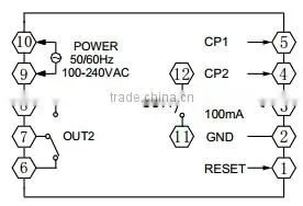 6 Digit Small Digital Electric Counter Meter with Timing Function