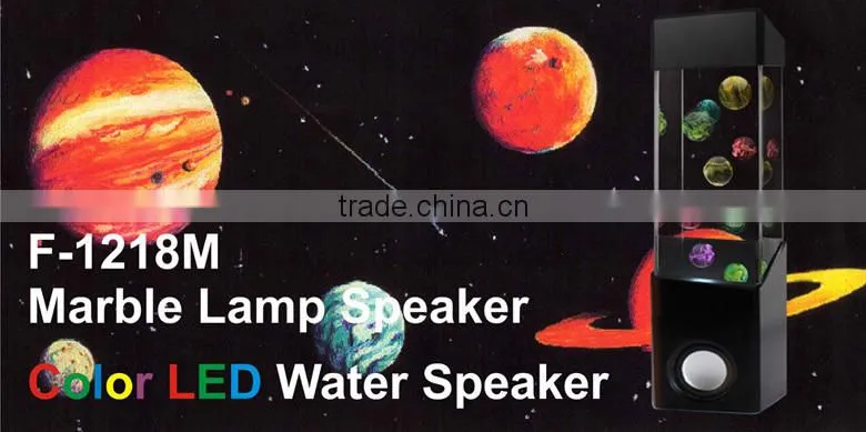 F-1218M Mini Marble Dancing Water Subwoofer Speaker with Music Beats and color changing