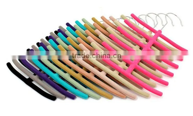 Velvet Hanger Collection Tie Hangers,Flocked Belt Rack