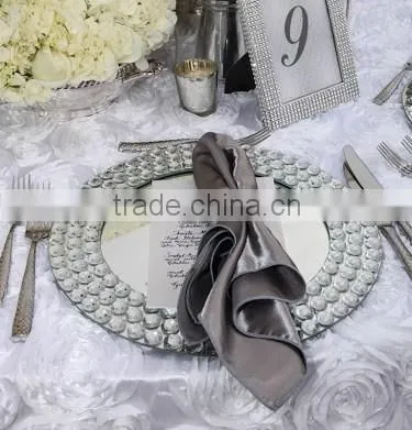 Hot wedding crystal charger plate