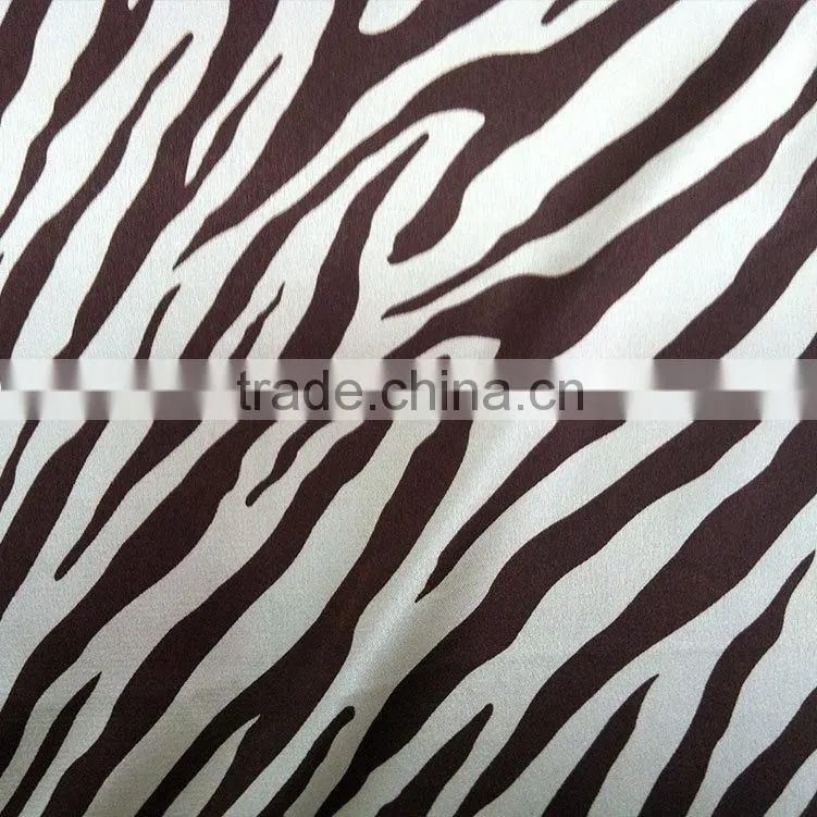 Stretch zebra-stripe designs 210d 100% Polyester viscose spandex fabric for Dress, Sportswear