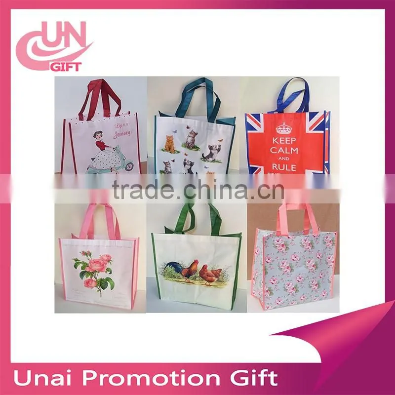 Promotional Cheap Customized Foldable Laminated Eco Fabric Factory Price For Shopping Tote Non-woven Bags
