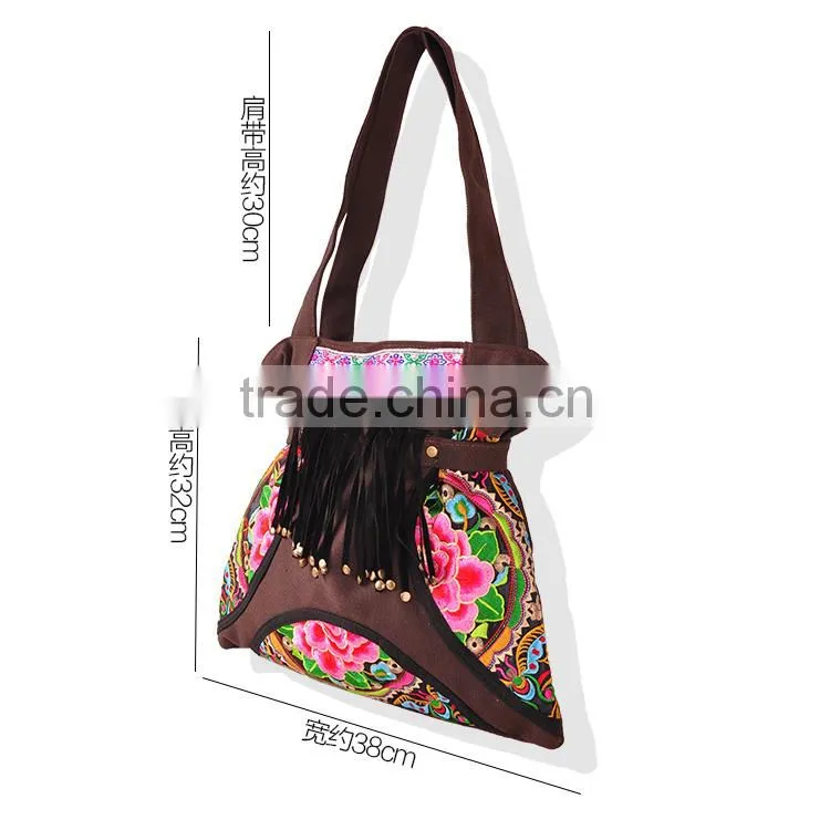 Cheap fashion shoulder bag for girls embroidery shoulder bag/messenger bags women