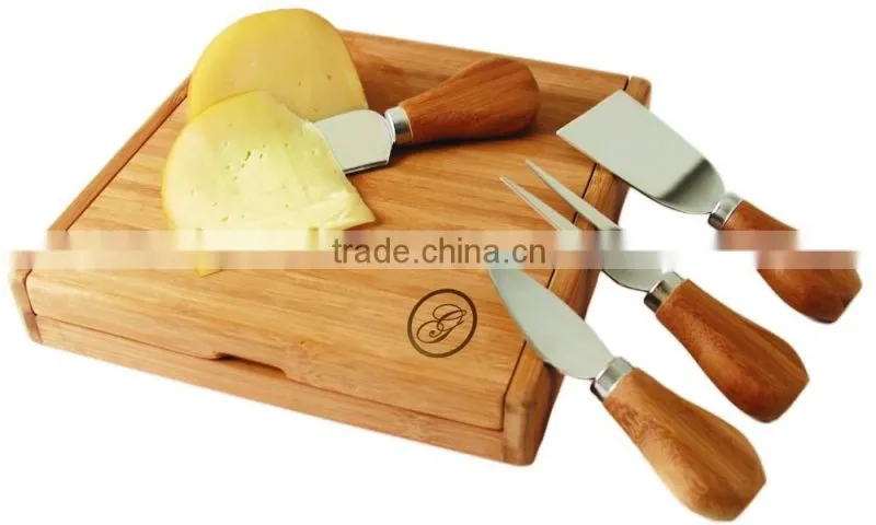 Carve Bamboo Cheese Board and Tool Set by Fujian Xingyuan