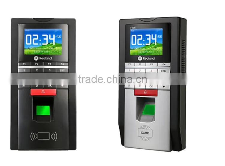 2.4'' colorful LCD screen Realand biometric Rfid card TCP/IP fingerprint access control system