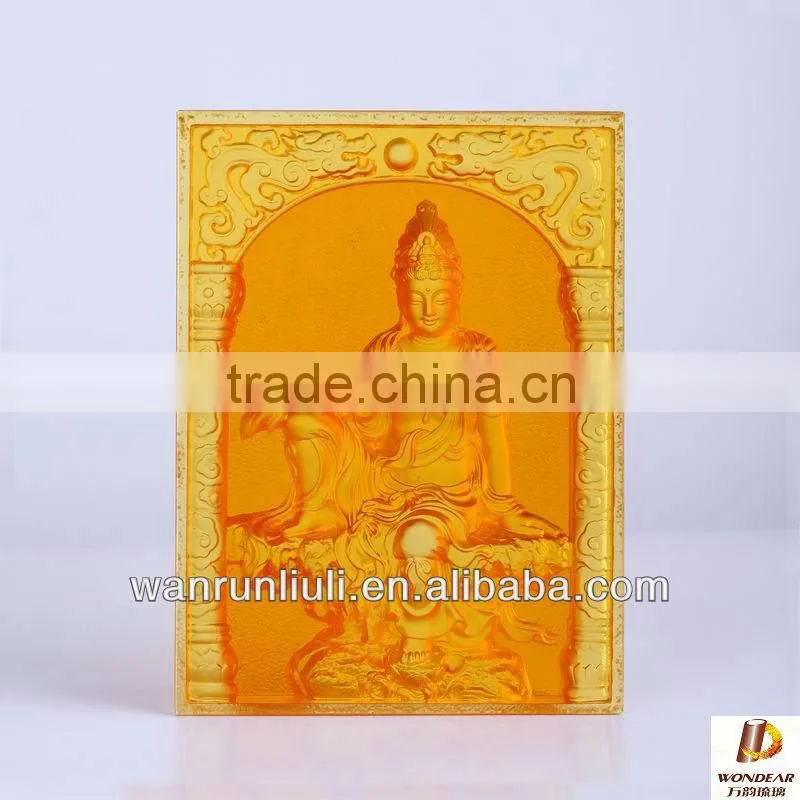 WF070 Chinese Liuli 3D Buddha Sculpture 2