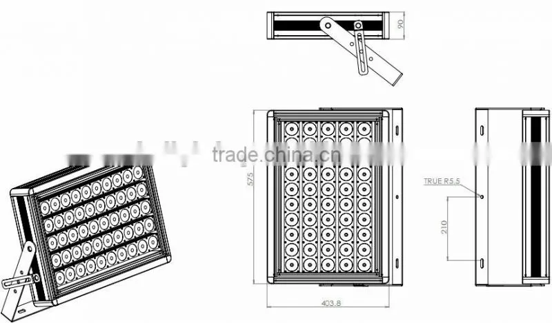 400w led floodlight for garden or wall with high performance