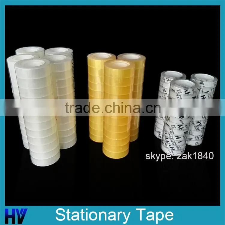 12mm width Transparent High Quality Bopp Office Stationary Tape