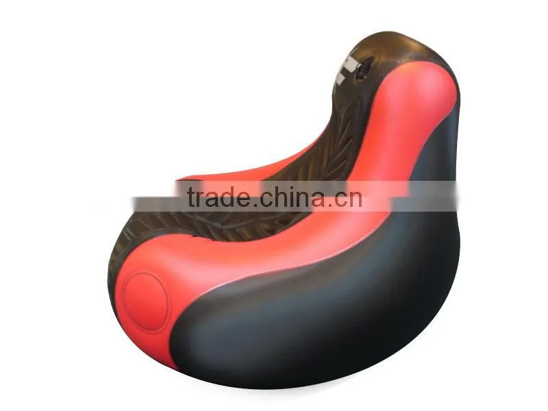 Inflatable sofa bed outdoor or indoor with comfortable armrest and cup holder with/without pump
