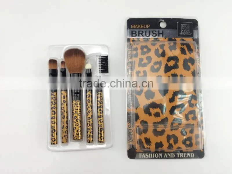Attention! For girls 5pcs blister packing cheap makeup brush sets