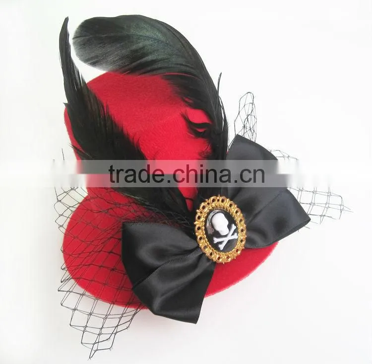 MYLOVE feather fascinator hair accessory fascinator hat with clips MLGM046