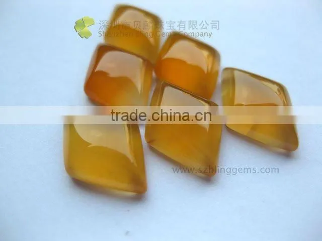 New arrival Hot seller red agate semi precious stone diamond shape cabochon
