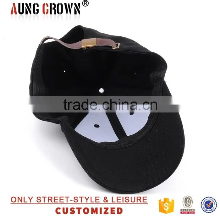fashionable black blank golf hats
