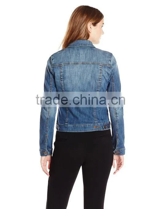 USA Top design Women's Amelia Denim Jacket In Fervent