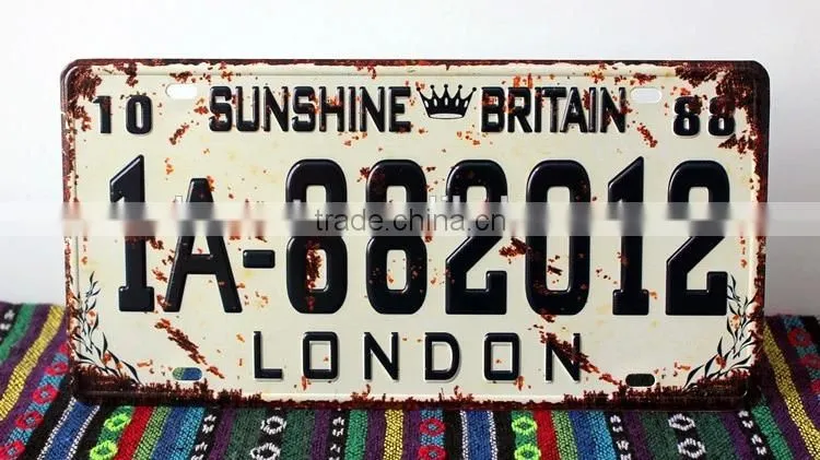wall door decoractive retro license plate